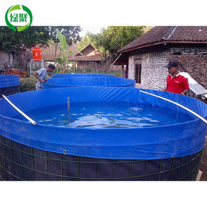 บ่อเลี้ยงปลาแบบไบโอฟลอคทรงกลมแบบกำหนดเอง LVJU ทำจากผ้าใบพีวีซีเคลือบ - Product Image 1