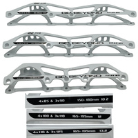 Jingying 2025 Matériau en aluminiumSurface Aérodynamique Poids léger 4 roues Support de châssis de patin de vitesse en ligne