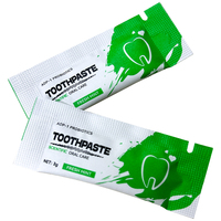 Bâtonnet de dentifrice probiotique jetable pour haleine fraîche et blanchiment, sachet individuel portable, format voyage, OEM en vrac