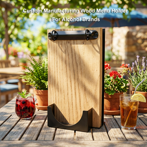 Porta Menús de Madera Resistente al Desgaste, Material Duradero, Aplicaciones Versátiles para Cerveza Artesanal - Product Image 3