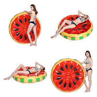 Flotteur de piscine gonflable en plastique multifonctionnel, pour la construction en équipe, tapis de pastèque pour le soleil