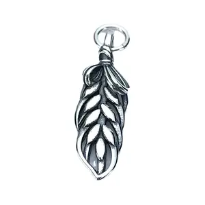 Designer Vintage Feather Charm Pendant Crafted from 925 Sterling Silver Butterfly Women&#39;s Anniversary Kairui Jewelry CN;GUA