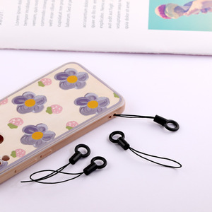 Cordon de téléphone noir en résine plastique avec boucle, accessoires pour téléphone portable, collection Printemps 2024, origine Yiwu - Product Image 3
