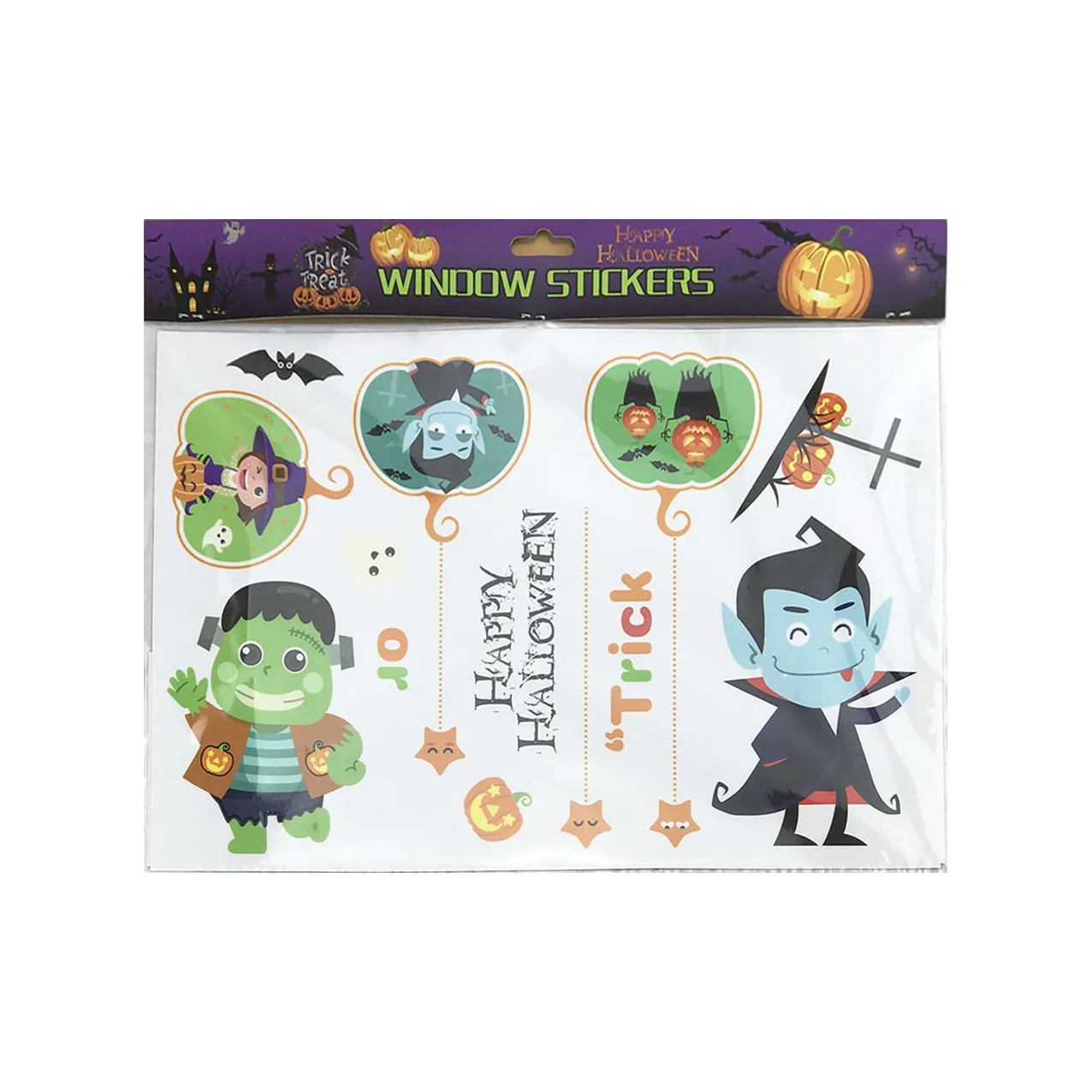 Halloween Party PVC Bat Pumpkin Decal Wall Sticker Halloween Home Window For Children And Holidays