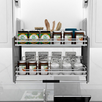Cesta de elevador para cozinha, elevador para baixo, armazenamento, acessórios para armário