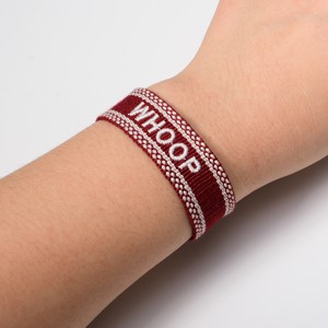 Bracelet d'amitié personnalisé tissé, bracelet brodé Whoop, bracelet réglable fait à la main avec nom - Product Image 2