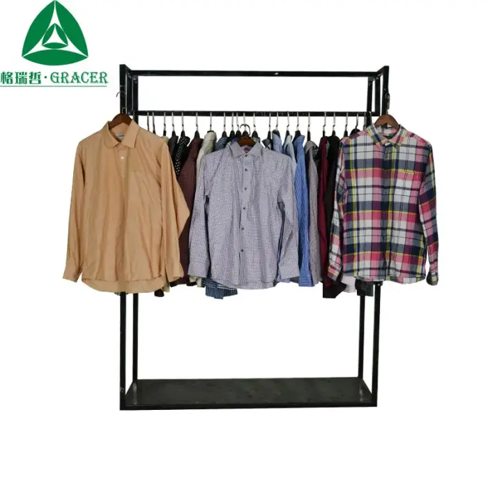 Гуандун контейнеры Мужская б/у летняя одежда б/у одежда мужская рубашка