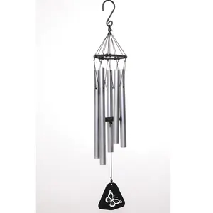 5 צינורות מתכת WindChimes מקורה חיצוני תליית מוסיקה WindChimes יום הולדת מתנה גן קישוטים