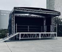 Support de DJ modulaire en alliage d'aluminium et contreplaqué certifié CE à faible coût, capacité de charge de 1000 kg pour concerts et événements