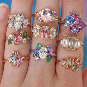 주얼리 공급업체 맞춤 제작 가능 925 스털링 실버 옐로우 골드 도금 약혼 반지 공장도 가격 - Product Image 1