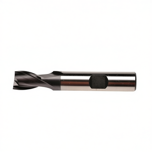 Cortador HSS Co Ta1414 con recubrimiento TiAlN, hélice de 30 grados, corto para ranuras, 2 filos de corte, vástago Weldon - Product Image 2
