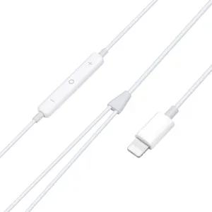 2022 NEW Hot Selling CE ROHS OEM Factory Mfi Certified Soft Tpe 1.2M 8 Pin In -ear Mfi Earphone For Phones