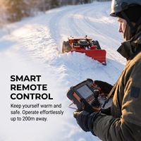Tondeuse à gazon et débroussailleuse 2-en-1 télécommandée à essence avec moteur 4 temps pour terrains de golf à braquage zéro