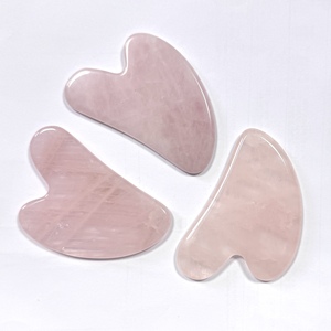 Custom Logo Facial <b>Massage</b> Natural Rose Quartz Guasha for face - Product Image 6