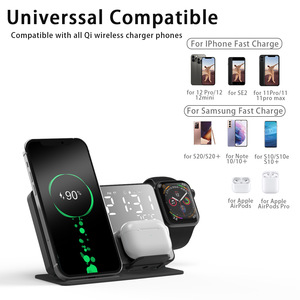 Nuevo <span class=keywords><strong>Cargador</strong></span> Inalámbrico 4 en 1 Transfronterizo 2026 W-928 para Teléfono, <span class=keywords><strong>Smartwatch</strong></span>, Auriculares y Reloj, Carga Rápida de 15W, <span class=keywords><strong>5</strong></span> Entradas de Temperatura - Product Image 3
