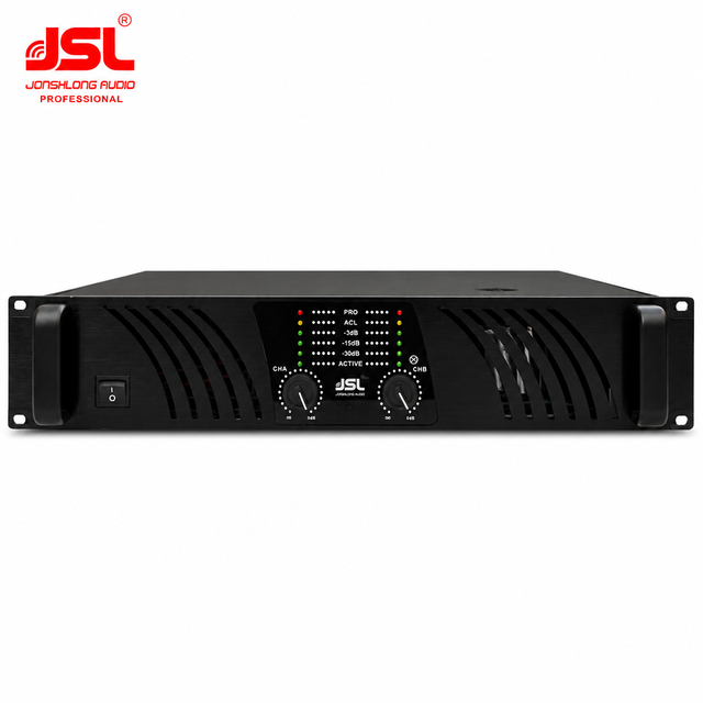 JSL Professional 2 Channel Power Amplifier Rack Mount Pro Audio Amplifier for PA System Speaker DJ Concert Nightclub