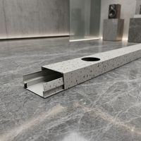 Goulotte de câblage en aluminium à motif marbre solide avec trous de fixation, plateau professionnel pour l'installation de fils électriques