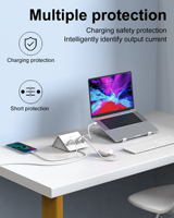 Produk Baru 2025 Terlaris Charger Laptop Kamera Listrik Portabel Wireless Power Strip 15W 3 USB 3 Type-C