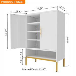 Armoire métallique avec tiroirs et barres de suspension, idéale pour les chambres, les bureaux, les buanderies, les entrées et les halls. - Product Image 3