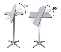 Table pliante de café de bar de haute qualité Tables d'extérieur en aluminium Bar Table de bar portable