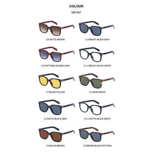 Gafas de Sol Retro con Marco Cuadrado Hechas a Medida, Lentes de PC Negras con Protección UV400, Unisex, Estilo Instagram, ZS-DB7047, Embalaje en Caja - Product Image 4