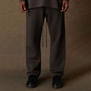 High Quality Heavy Cotton <strong>Men</strong> ESSENTIAL Straight Pants with Flocking Printing Letters - Product Image 4