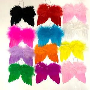 Wholesale White Or Pink Baby Mini Angel Feather Wings For Crafts DIY Party Gift Decoration