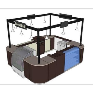 Design di Piccola Caffetteria, Allestimento Interno di Negozio di Caffè, Espositore di Alta Qualità per Caffetteria - Product Image 4