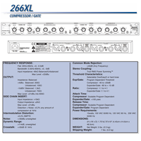Compresseur/Gateur double canal 266XL avec suppression de rétroaction électronique professionnelle Dbx pour égaliseur graphique audio