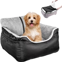 Siège de voiture pour chien de petite taille, lit de voyage pour animaux de compagnie doux pour la maison, moins de 25 livres, sièges de voiture surélevés pour chien amovibles et lavables