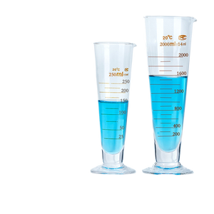 Buenos precios de cilindro de medición Cristalería de laboratorio Taza de medición triangular Cilindro de medición Clase a - Product Image 3