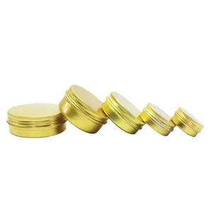 Recipiente vazio para armazenamento, recipiente em alumínio para cosméticos, 5g, 10g, 15g, 30g, 60g, preto, dourado, de alumínio, para saffron AJ-925D