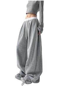 Women's Y2K Wide Leg Cargo Sweatpants Parachute Jogger Pants Drawstring Waist Pockets Casual Joggers - Product Image 6