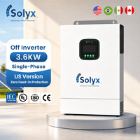 Onduleur monophasé hors réseau Solyx 3,6 kW 120/240 Vca homologué UL1741 avec MPPT 80A pour fonctionnement autonome sans batterie pour cabane et maison