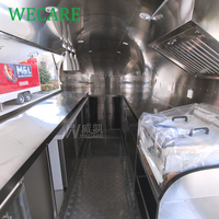 Wecare Mobil Mutfak Barı Seyyar Satış Karavanları Tam Donanımlı Arabalar Yiyecek Kamyonu Hızlı Pizza Barbekü Yiyecek Kamyonu Tam Mutfaklı