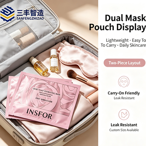 Bolsa de Embalaje para Mascarillas Faciales de 25 ml, Color Rosa Suave, con Impresión Personalizada, para Mascarillas Hidratantes de Levadura de Rosas - Product Image 2