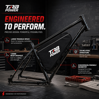 Cadre de vélo électrique TRB POWER en acier Cr-Mo, déport de 135 mm, haute résistance, pour kit de conversion VTT DIY