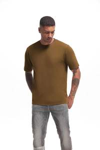 Camiseta de cuello redondo de peso pesado para hombre Camiseta de algodón Premium para hombre- - Product Image 2