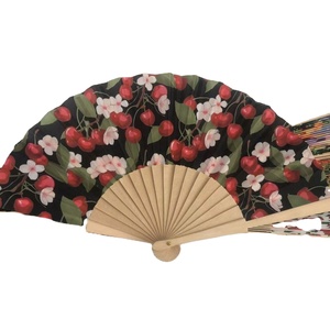 Abanico Plegable de Tela con Impresión Personalizada, Abanico de Mano de Bambú y Madera, Regalo Promocional - Product Image 3