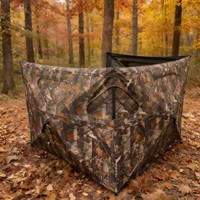Tente de camouflage imperméable à trois côtés pour la chasse en extérieur, l'observation des oiseaux et les activités en milieu sauvage