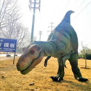 Lebensgroßer Dino-Anzug für den Themenpark Realistisches Dinosaurier-Kostüm mit versteckten Beinen