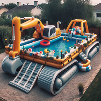 Kommerzieller Familien-Außenpool Großer PVC-Wasserspiel-Aufblaspool für Kinder und Erwachsene