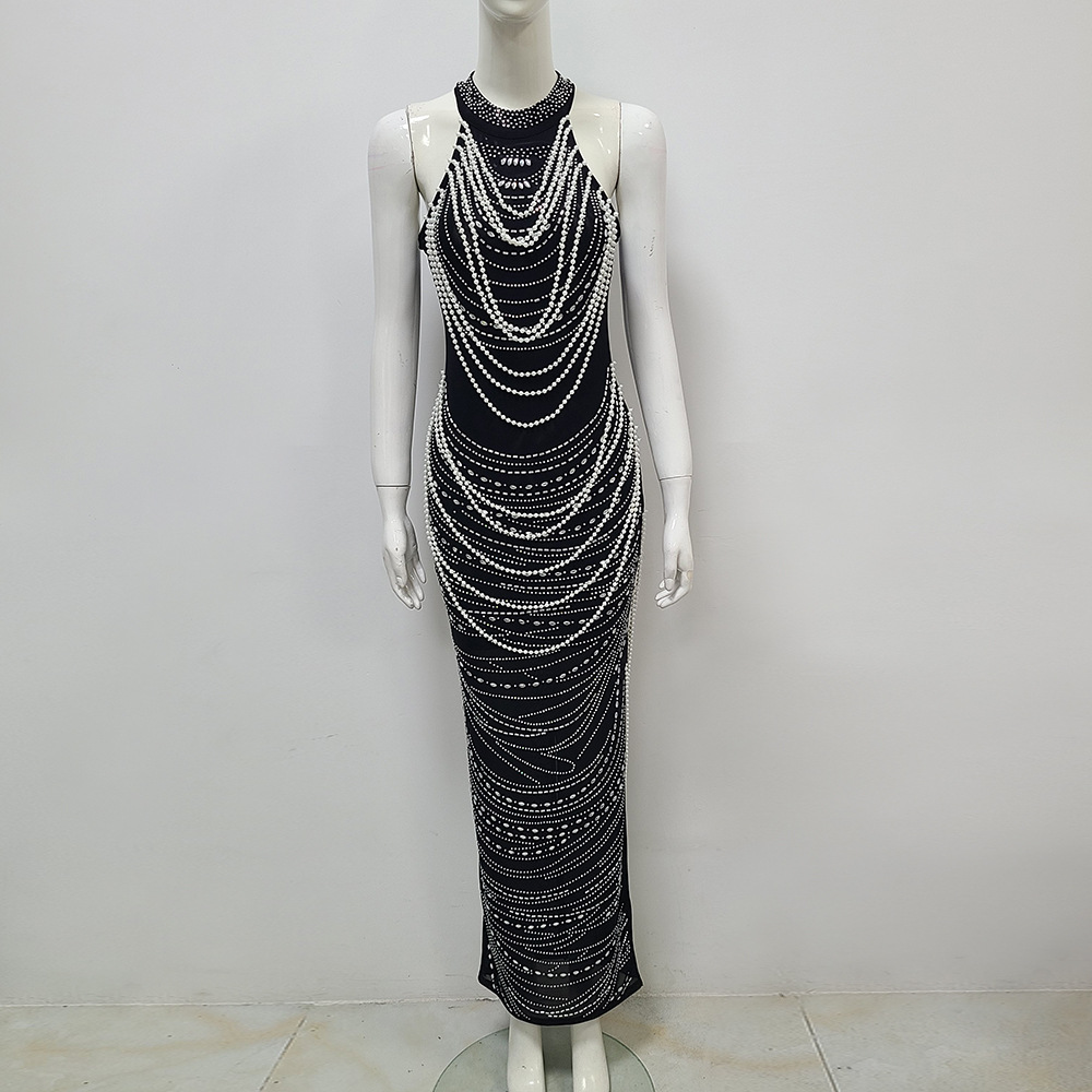 backless mini bodycon dress Backless Halter Bodycon Mini Dress Black / S - Coquette & Balletcore main image 1