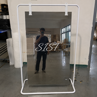 Panneau personnalisé en acier inoxydable miroir sur pied en A pour mariage, café, boulangerie, salon de coiffure, affichage