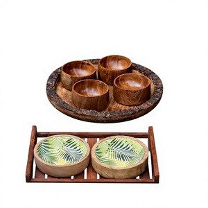 Tazones de Madera al por Mayor para Minoristas de Artículos de Cocina, Restaurantes, Tiendas de Regalos y Proveedores de Decoración para el Hogar, Tazón para Servir de Madera de Acacia - Product Image 1