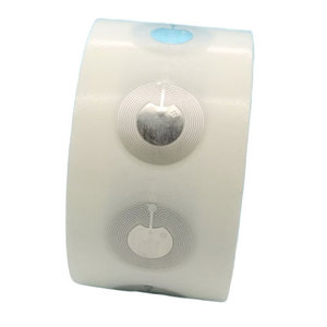 Dia25mm/dia30mm không thấm nước trống <span class=keywords><strong>NFC</strong></span> Tag <span class=keywords><strong>Sticker</strong></span> CuộN gói 144 byte 13.56MHz lập trình tráng với giấy/PVC/vật liệu vật nuôi - Product Image 3