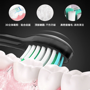 Brosse à dents électrique sonique, 5 réglages de vitesse, 8 têtes de brosse, étui portable, charge inductive, modèle adulte - Product Image 3