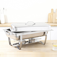 Réchaud de buffet multifonction en acier inoxydable pour gaz, ensemble de chauffe-plats détachable pour restaurant