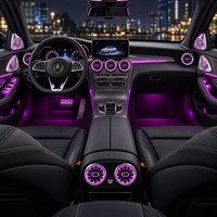 Cover Speaker Tweeter Rotary 4D 3/64 Warna Interior C GLC, Lampu Atmosfer untuk Mercedes-Benz W205 X253