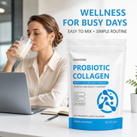 Collagène en poudre probiotique à marque privée pour adultes, favorisant un teint éclatant, une alimentation saine, haute solubilité, faible teneur en matières grasses, texture lisse